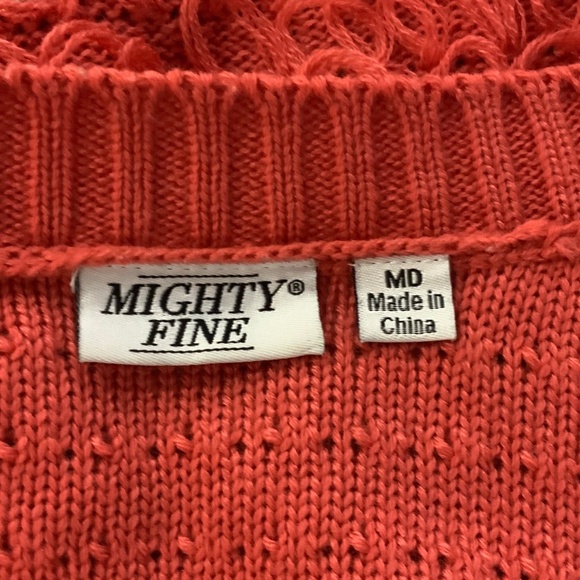 MIGHTY FINE LOOP & BOW CROPPED CARDIGAN SIZE MEDIUM - Picture 8 of 10